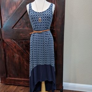 Merona high low blue dress